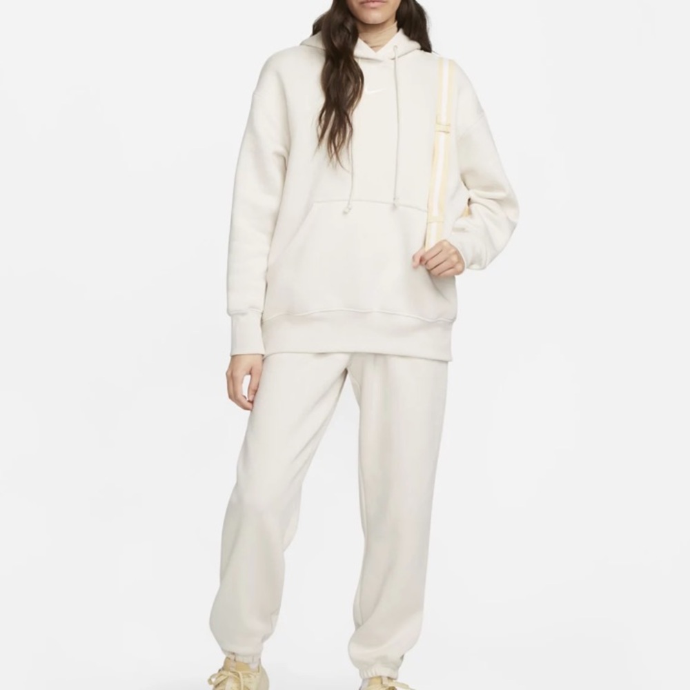 Nike Matching Set | Phoenix Hoodie (Lg) and Joggers (M) in Light Orewood - Picture 2 of 8